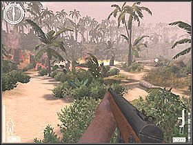 Do tego ostatniego można wykorzystać działko widoczne na zdjęciu - Atol Makin (6) | Kampania 2 | Medal of Honor Wojna na Pacyfiku - Medal of Honor: Wojna na Pacyfiku - poradnik do gry