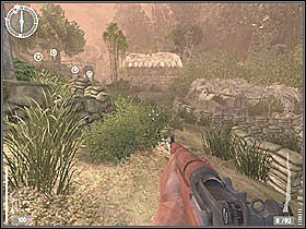 Dalej czeka Was po raz kolejny podejście pod wzgórze, z którego lecą na Was pociski - Guadalcanal (6) | Kampania 3 | Medal of Honor Wojna na Pacyfiku - Medal of Honor: Wojna na Pacyfiku - poradnik do gry