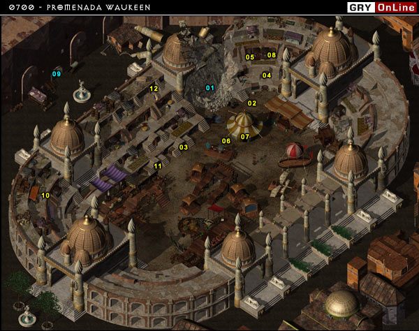 Promenada Waukeen to wielki targ, spotkamy tu wielu sklepikarzy z którymi możemy pohandlować - 0700 - Promenada Waukeen | Baldurs Gate II Cienie Amn - Baldurs Gate II: Cienie Amn - poradnik do gry