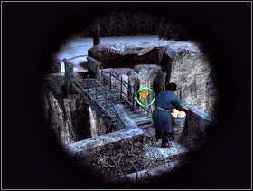 Zobaczysz mężczyznę pilnującego wejścia na most. Zagraj na fleciku. Mężczyzna przybiegnie w Twoją stronę. - Karczma i jej okolice cz.4 | Dracula Zmartwychwstanie - Dracula: Zmartwychwstanie - poradnik do gry