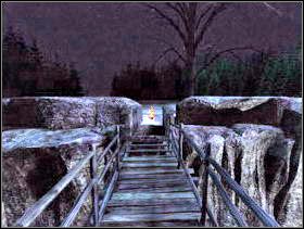 Teraz skieruj się do niestrzeżonego mostu. Spróbuj przejść. Niestety most zawali się. - Karczma i jej okolice cz.5 | Dracula Zmartwychwstanie - Dracula: Zmartwychwstanie - poradnik do gry