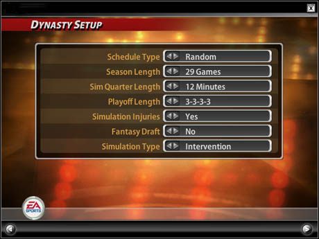 Kolejnym krokiem jest ustawienie konfiguracji Dynastii - [Game Mods] Dynasty Mode - Dynasty Setup | NBA Live 2005 - NBA Live 2005 - poradnik do gry