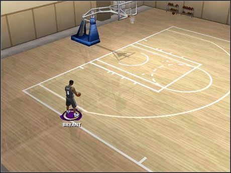 Z tej pozycji można odbić piłkę od rogu tablicy - [Konkurs Wsadów] Wsady z podrzucaniem piłki | NBA Live 2005 - NBA Live 2005 - poradnik do gry