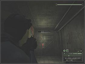 Aby otworzyć drzwi wpisz zdobyty od jednego ze strażników kod - 1879 - NKA Coastal Battery (1) | North Korea | Tom Clancys Splinter Cell Chaos Theory - Tom Clancys Splinter Cell: Chaos Theory - poradnik do gry