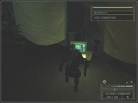 Dojdziesz w końcu do miejsca, w którym znajduje się spora przepaść (zniszczona część budynku) - National Data Trunk [2] (3) | South Korea | Splinter Cell Chaos Theory - Tom Clancys Splinter Cell: Chaos Theory - poradnik do gry