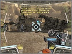 Niemalże na samym początku natkniesz się na miejsce, w którym możesz uzupełnić braki w zdrowiu - Extreme Prejudice - Kampania I - Star Wars: Republic Commando - poradnik do gry