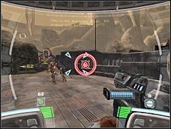 Gdy partner założy uzbrojony ładunek wybuchowy, to po skierowaniu celownika na niego, zmieni on wygląd na ikonę symbolizującą detonację - Extreme Prejudice - Kampania I - Star Wars: Republic Commando - poradnik do gry