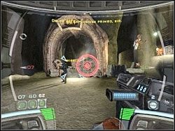 Pod koniec mostu jeszcze jedna barykada do usunięcia - The Heart Of The Machine - Kampania I - Star Wars: Republic Commando - poradnik do gry