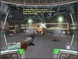 Bez obsłużenia tej konsoli komputerowej nie ruszysz dalej - Destroy The Factory - Kampania I - Star Wars: Republic Commando - poradnik do gry