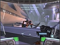 Gdy będziesz szedł korytarzem z dużymi oknami po prawej, uważaj - Infiltration Of The Coreship - Kampania I - Star Wars: Republic Commando - poradnik do gry