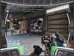 Podczas walk o mostek nad podwórcem poustawiaj w oknach swoich ludzi - Detour - Kampania III - Star Wars: Republic Commando - poradnik do gry