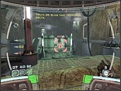 Musisz odszukać generatory i uruchomić konsole znajdujące się obok nich - Heart Of The Citadel - Kampania III - Star Wars: Republic Commando - poradnik do gry