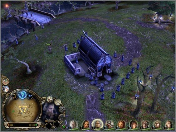 Zanim rozpoczniesz właściwą potyczkę, udaj się w lewo (#1 ), wyczyść teren - zdobędziesz w łatwy sposób punkty doświadczenia - Lothorien - Strona Dobra - Władca Pierścieni: Bitwa o Śródziemie - poradnik do gry