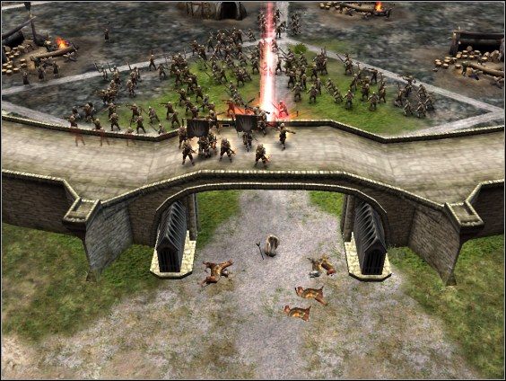 Na wstępie zakup pierwszą dostępną moc, Pieśń bojową (w trakcie gry otrzymasz kolejny punkt, za który możesz zakupić kolejną dostępną moc) - tym samym jeden opcjonalnych warunków ukończenia misji masz już spełniony - Isengard - Siły Zła - Władca Pierścieni: Bitwa o Śródziemie - poradnik do gry