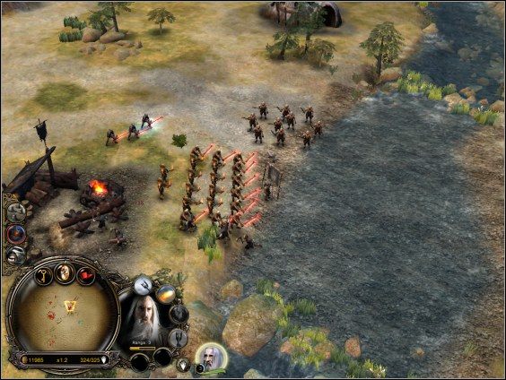 Na dobry początek pozajmuj wszystkie pobliskie obozy i posterunki, na których postaw rzeźnie oraz cztery tartaki - Wrota Rohanu - Siły Zła - Władca Pierścieni: Bitwa o Śródziemie - poradnik do gry