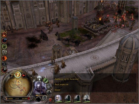 Rozpocznij od założenia dwóch obozów (#1 i #2 ), a w dalszej kolejności, od zajęcia wszystkich pobliskich (przed zamkiem) gospodarstw (m - Minas Tirith - Siły Zła - Władca Pierścieni: Bitwa o Śródziemie - poradnik do gry