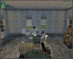 Po przygotowaniu i oczyszczeniu budynku z żołnierzy idziemy do pokoju szefa - podwójne drzwi na piętrze - Say Hello to My Little Friend - Kolumbia - Hitman: Codename 47 - poradnik do gry