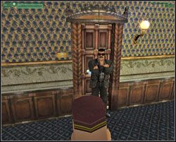 Pokój 202 łatwo będzie nam namierzyć, dzięki obecności wyjątkowo nieuprzejmego goryla pilnującego drzwi od korytarza - Traditions of The Trade - Europa - Hitman: Codename 47 - poradnik do gry
