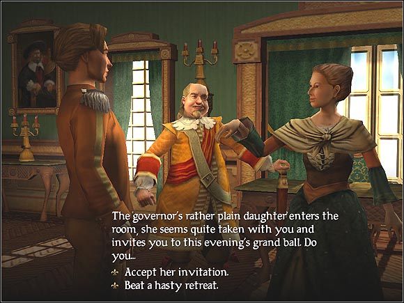 Już na pierwszy rzut oka widać, że uroda tej pani pozostawia wiele do życzenia - Uroda | Romanse w Sid Meiers Pirates! - Sid Meiers Pirates! (2004) - poradnik do gry