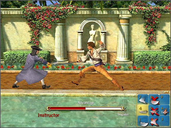 Niewielu graczy w ogóle zdaje sobie sprawę z istnienia instruktora - Instruktor | Szermierka w Sid Meiers Pirates! - Sid Meiers Pirates! (2004) - poradnik do gry