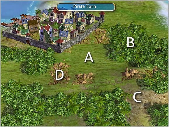 Cztery rodzaje terenu w Sid Meiers Pirates - Teren | Bitwy lądowe w Sid Meiers Pirates! - Sid Meiers Pirates! (2004) - poradnik do gry