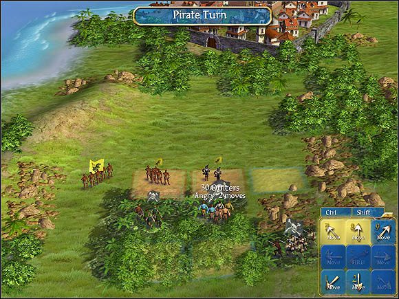 Szykujemy się do ataku z flanki - Jak walczyć? | Bitwy lądowe w Sid Meiers Pirates! - Sid Meiers Pirates! (2004) - poradnik do gry