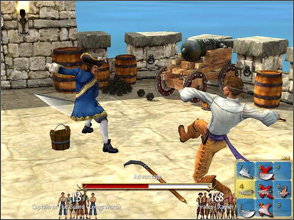 Potyczka w forcie z kapitanem wrogiego garnizonu - Sszermierka - Sid Meiers Pirates! (2004) - poradnik do gry