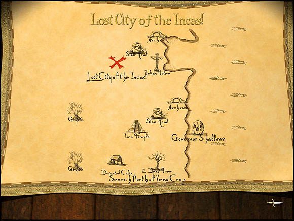 Jestem w posiadaniu pełnej mapy prowadzącej do zaginionego miasta - Zaginione miasta | Rozmaitości | Sid Meiers Pirates! - Sid Meiers Pirates! (2004) - poradnik do gry