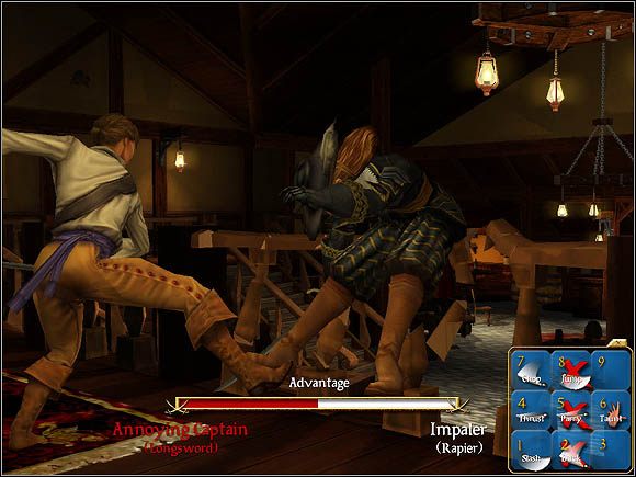 Scena zrzucenia przeciwnika na niższy poziom jest bardzo efektowna - Irytujący kapitanowie | Rozmaitości | Sid Meiers Pirates! - Sid Meiers Pirates! (2004) - poradnik do gry