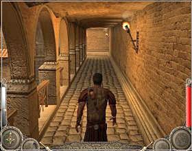 Podejdź do schodów z lewej strony [1] i wejdź po nich na górę - Misja 1 (cz.1) | Augustus W służbie Cezara - Augustus: W służbie Cezara - poradnik do gry