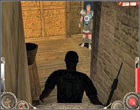 Wejdź do najbliższych drzwi, po czym przy kamiennej figurze skręć w prawo [1] - Misja 11 (cz.2) | Augustus W służbie Cezara - Augustus: W służbie Cezara - poradnik do gry