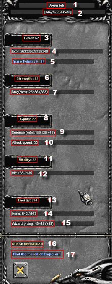 Panel ten będzie z pewnością przez nas odwiedzany po każdym zdobytym lvlu - Panel Character | Porady i opis mechanik rozgrywki w MU Online - MU Online - poradnik do gry