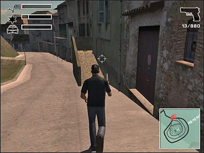 Apteczka na pewno się przyda. Vide poziom healthu na screenie. - Misja 9 - Hunted | Nicea Driver 3 - Driver 3 - poradnik do gry