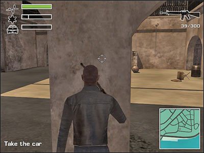 Gdy już będziesz na dole, ostatnich dwóch przeciwników załatw chowając się za kolumną - Misja 4 - Alleyway | Istambuł Driver 3 - Driver 3 - poradnik do gry