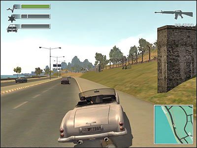 Spory kawałek dalej (rzuć okiem na minimapę na screenie powyżej) znajdziesz kolejną dziurę w płocie - Misja 7 - Chase the Train | Istambuł Driver 3 - Driver 3 - poradnik do gry