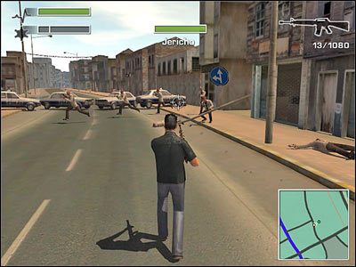 Gdy dojdziesz do końca ulicy, z uliczki wyleci kolejna grupa nieprzyjaciół - Misja 7 - Chase the Train | Istambuł Driver 3 - Driver 3 - poradnik do gry