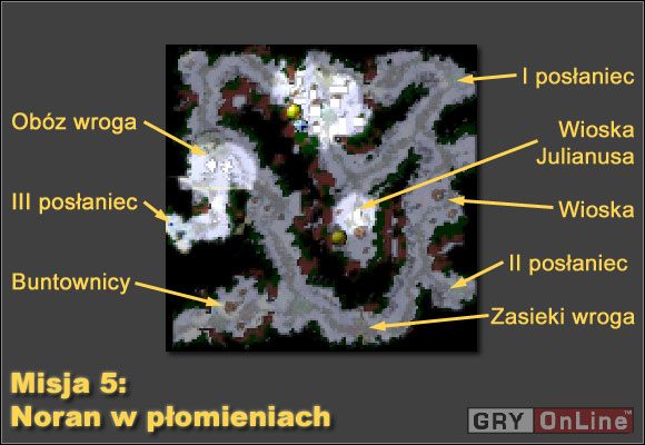 Naszym zadaniem jest dotarcie do trzech wysłanników naszych sojuszników mających przekazać nam ważne informacje i dodatkowe oddziały - Misja 5 | Kampania Cesarstwa | Armie Exigo - Armie Exigo - poradnik do gry