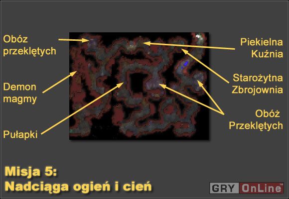 Na początku warto udać się Draggą przesmykiem po lewej by zabić Demona Magmy, pozostawi on pas mocy - Misja 5 | Kampania Zwierzoludzi | Armie Exigo - Armie Exigo - poradnik do gry