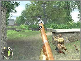 Sam skieruj się w stronę widocznej po prawej stronie ekranu ścieżki (pierwszy screen) - Objective XYZ (3) | Rozdział 5 | Brothers in Arms Road to Hill 30 - Brothers in Arms: Road to Hill 30 - poradnik do gry