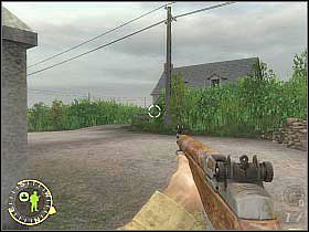 Kieruj się w prawo (powinieneś iść przy wysokich krzakach) - Foucarville Blockade (2) | Rozdział 6 | Brothers in Arms Road to Hill 30 - Brothers in Arms: Road to Hill 30 - poradnik do gry