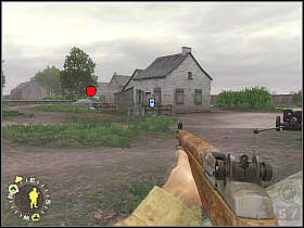 Posiadany czołg bezproblemowo poradzi sobie z nadbiegającymi żołnierzami - Action at Vierville (3) | Rozdział 8 | Brothers in Arms Road to Hill 30 - Brothers in Arms: Road to Hill 30 - poradnik do gry