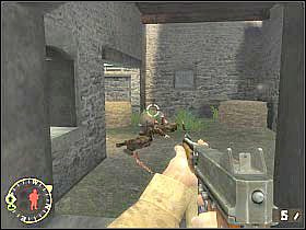 Oponentów przyczajonych na piętrze możesz zlikwidować na dwa sposoby - The Fall of St. Come (2) | Rozdział 11 | Brothers in Arms Road to Hill 30 - Brothers in Arms: Road to Hill 30 - poradnik do gry