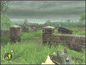 Ostrożnie wychyl się i namierz znajdujący w tym miejscu wrogi czołg - Alternate Route (1) | Rozdział 13 | Brothers in Arms Road to Hill 30 - Brothers in Arms: Road to Hill 30 - poradnik do gry