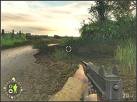 Zacznij kierować się w stronę widocznego w oddali mostu - Purple Heart Lane (1) | Rozdział 14 | Brothers in Arms Road to Hill 30 - Brothers in Arms: Road to Hill 30 - poradnik do gry