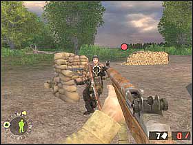 Na koniec powinieneś zostawić sobie wrogów skrywających się za ukazaną na pierwszym screenie zasłoną - Coles Charge (3) | Rozdział 15 | Brothers in Arms Road to Hill 30 - Brothers in Arms: Road to Hill 30 - poradnik do gry