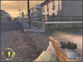 Obejdź budynek od tyłu, dzięki czemu będziesz mógł zaskoczyć okolicznych żołnierzy - Push into Carentan (1) | Rozdział 17 | Brothers in Arms Road to Hill 30 - Brothers in Arms: Road to Hill 30 - poradnik do gry