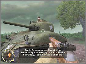 Czołgi skieruj w stronę ukazanej na pierwszym screenie ścieżki - No Better Spot to Die (3) | Rozdział 19 | Brothers in Arms Road to Hill 30 - Brothers in Arms: Road to Hill 30 - poradnik do gry