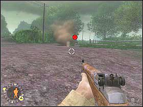 OPCJONALNIE możesz SPRÓBOWAĆ ustawić się w ukazanej na pierwszym screenie pozycji - No Better Spot to Die (4) | Rozdział 19 | Brothers in Arms Road to Hill 30 - Brothers in Arms: Road to Hill 30 - poradnik do gry