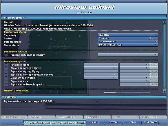Negocjacje transferowe - Negocjacje transferowe - Transfery - Championship Manager 5 - poradnik do gry