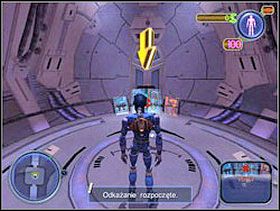 Teraz dalej podążaj za radarem - wejdziesz do Komory Odkażania. Rozpocznij odkażanie. Po jego zakończeniu, masz zameldować się w Recepcji. - Solucja 01 - Scrapland - poradnik do gry